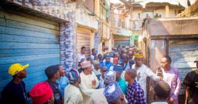 Senator Barau visits Kano phone market after fire, donates relief items worth N200m
