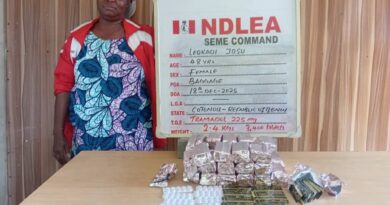 Female Drug Kingpin Arrested In Lagos With 23.50kg Of Cocaine Stashed In Her Children’s Room